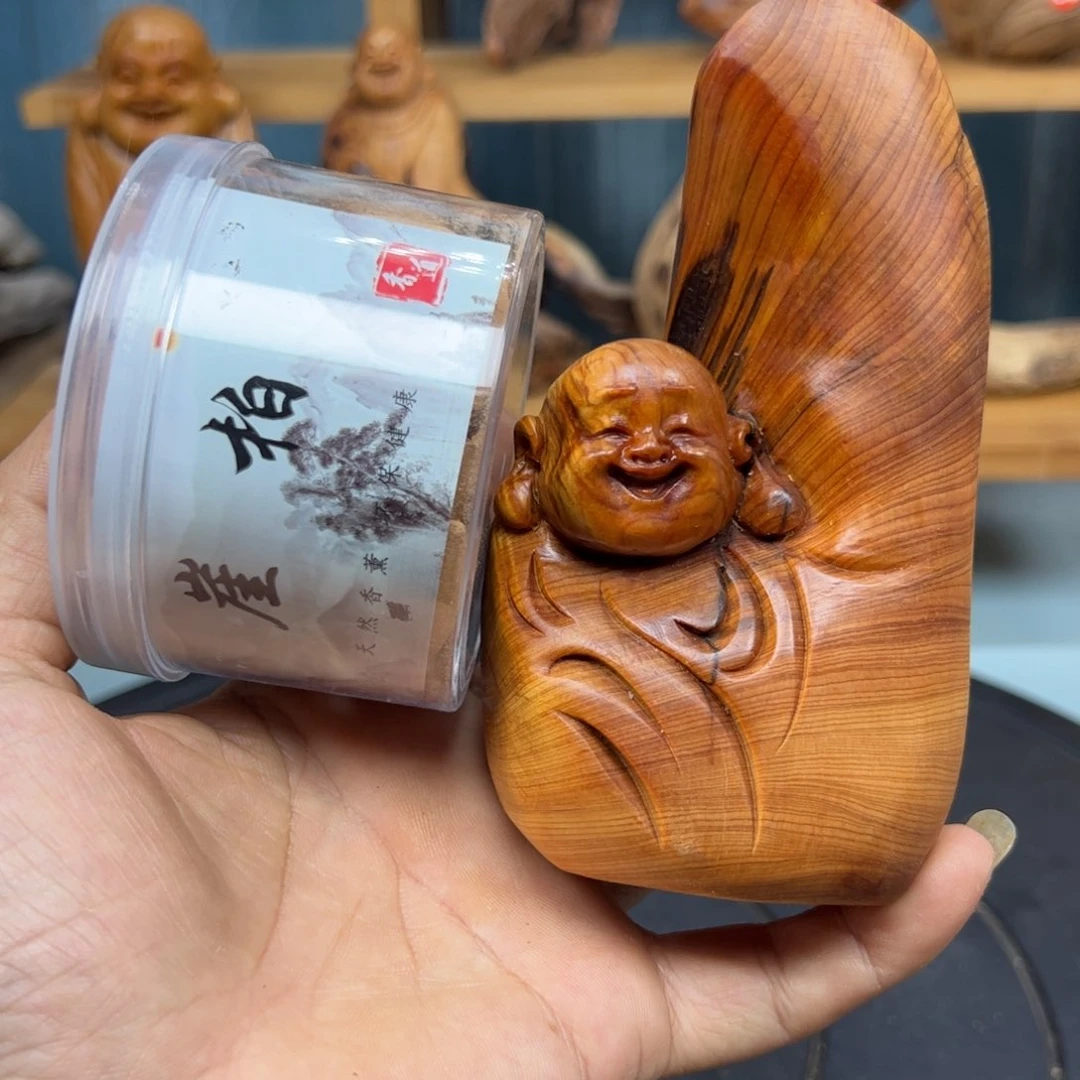 木q****晨崖柏木摆件手把件