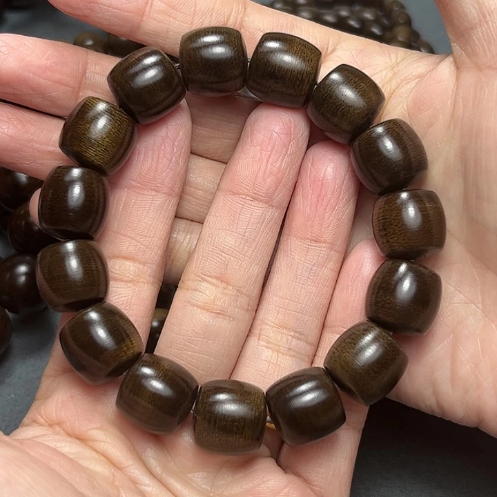 沉香手串李*源白棋玉化