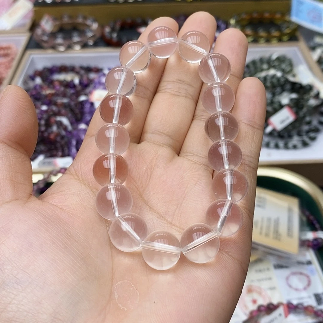 未镶嵌手链水晶奶白晶12+
