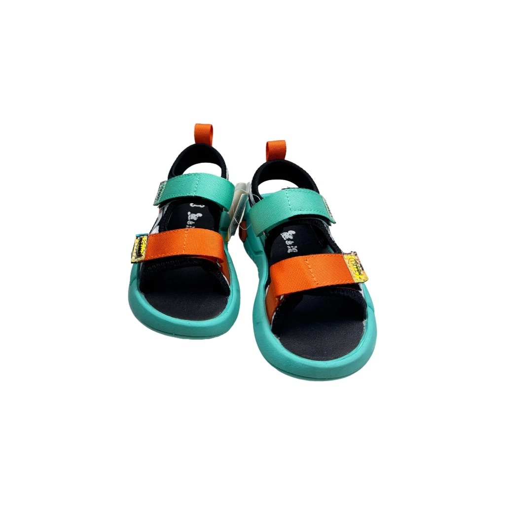 沙滩露齿魔术贴洞洞男童凉鞋