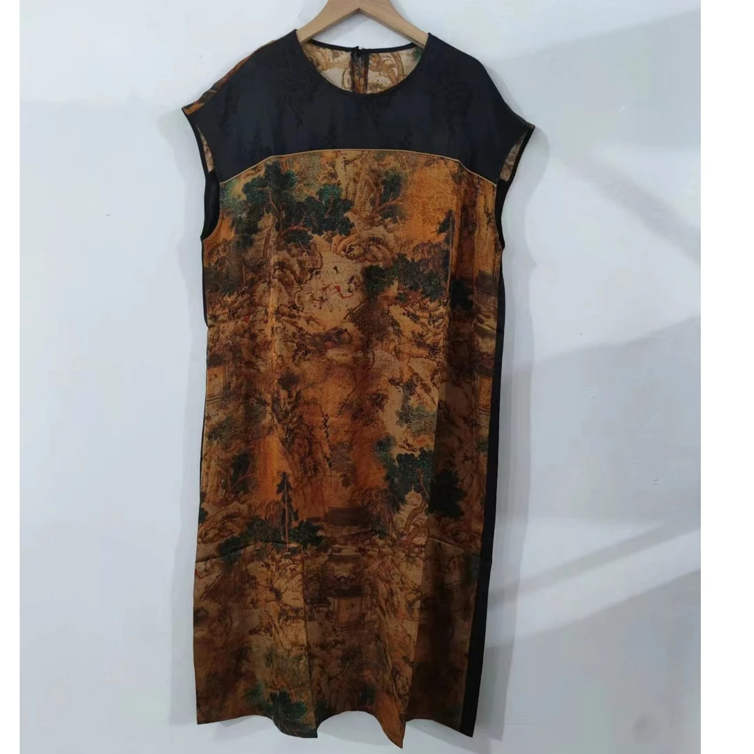 23080-27新款舒适印花连衣裙 颜色随机