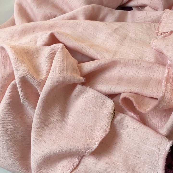 天丝（莱赛尔纤维）粉色天丝棉花纹1米