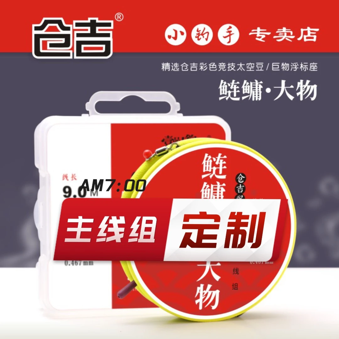 仓吉配件私人定制鲫鱼鲢鳙大物黑坑野钓主线组成品套装配件线组