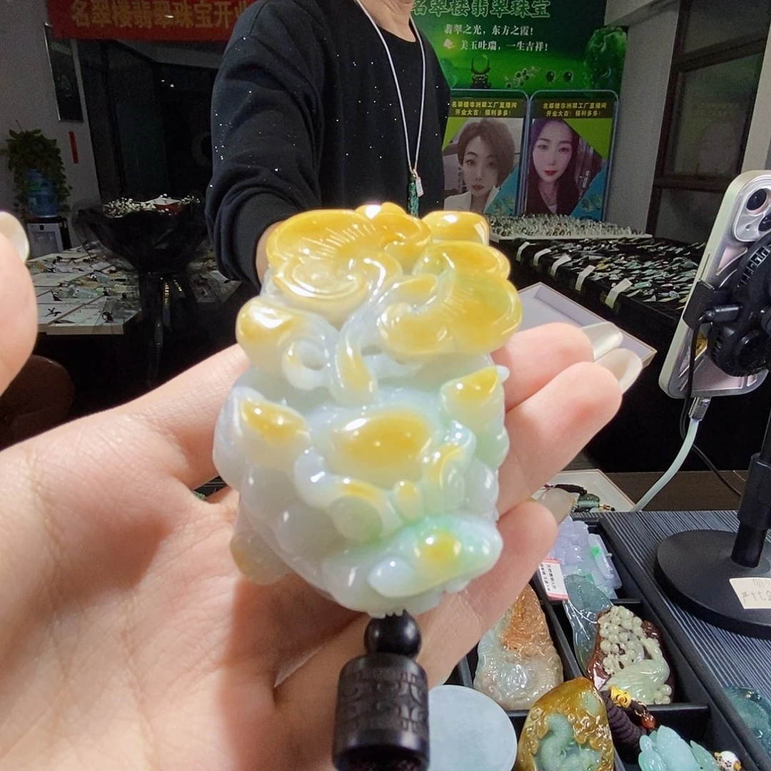 颈饰未镶嵌翡翠@***生翡翠