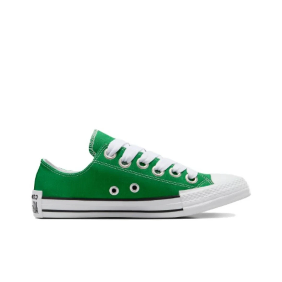 Converse匡威2024秋新款男女休闲鞋低帮帆布鞋绿色A08526C