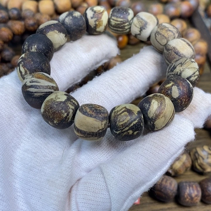 贡木手串/手链灼*13/14墨绿妖花