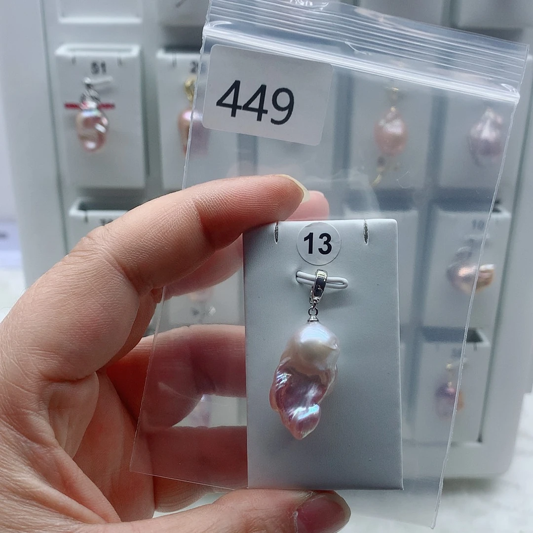 合金吊坠(不含链)淡水珍珠