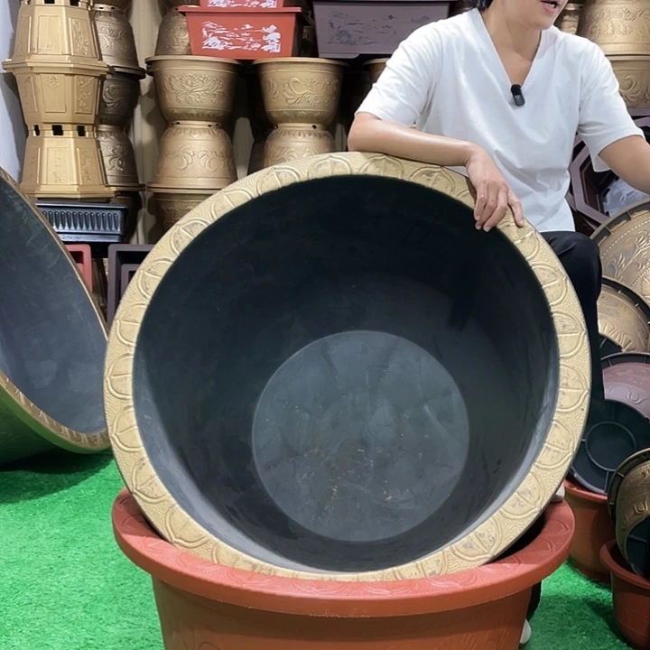 园盆古铜一米二一个