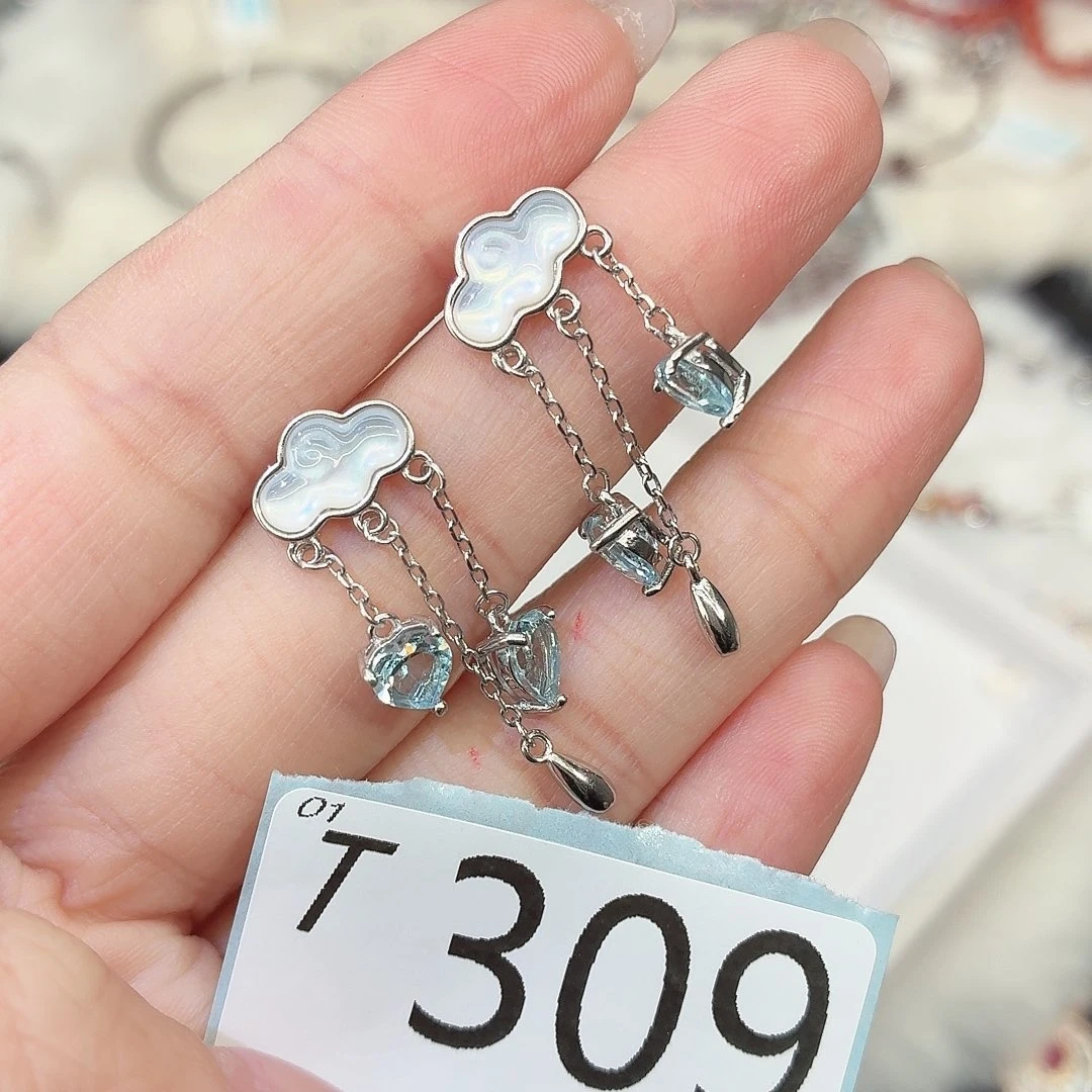 托帕石银S925镶嵌珠宝奇石