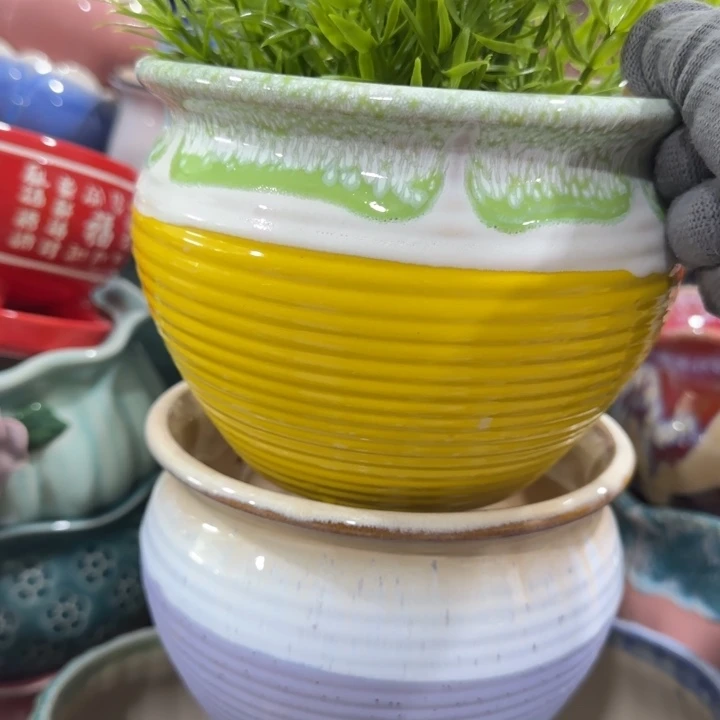 凑9米包邮，有孔，陶瓷花盆