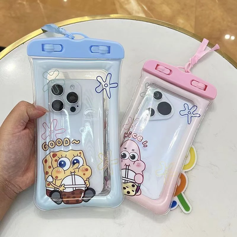 卡通升级气囊防水袋可触屏高清解锁密封潜水漂流通用户外防水手机