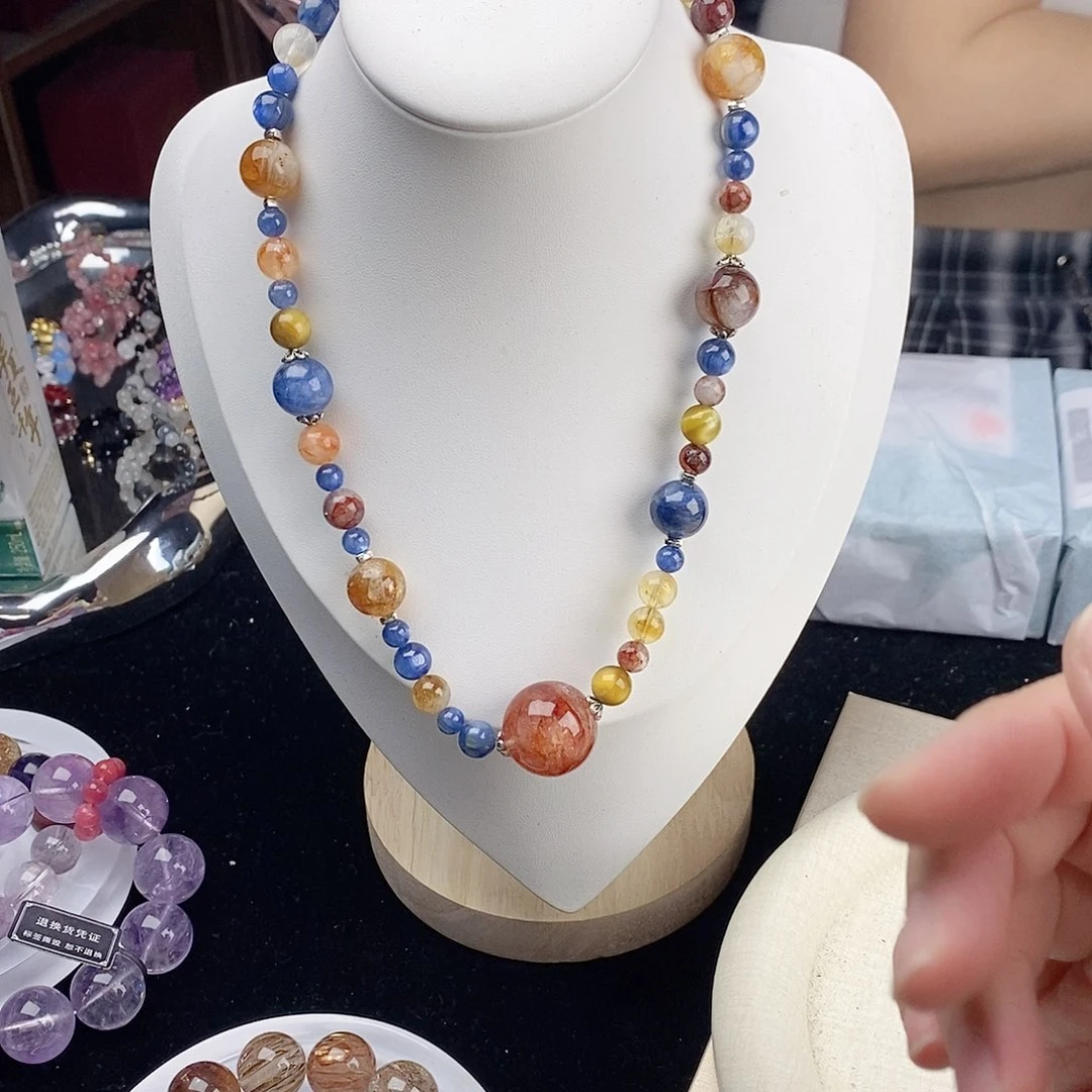 水晶手链银S925镀金镶嵌