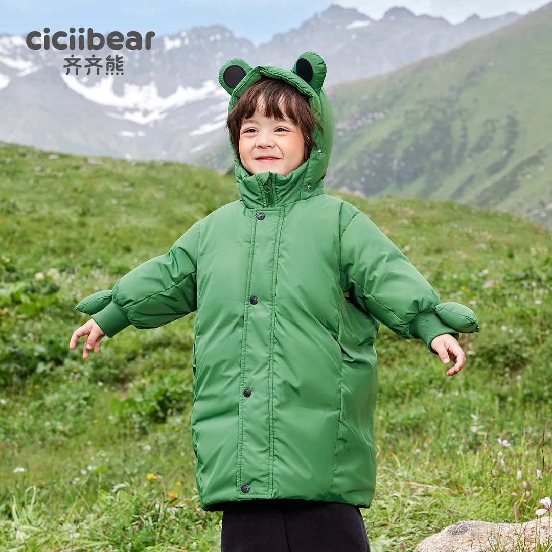 CICIIBEAR/齐齐熊【三防石墨烯蓄热】加厚男童保暖外套长款Q100097