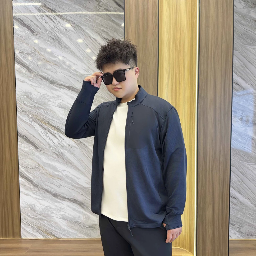 大码男装 潮流宽松型 秋季上新 拉链打底衫5117