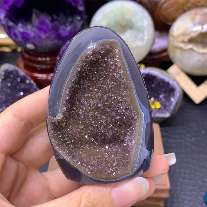 紫晶珠宝半成品未镶嵌