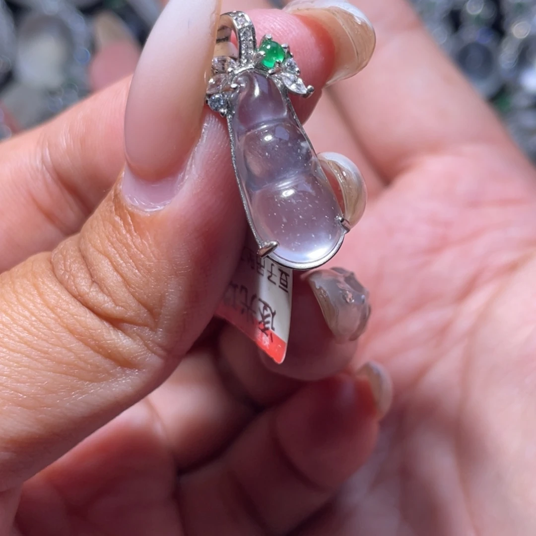 石英质玉银S925镶嵌颈饰