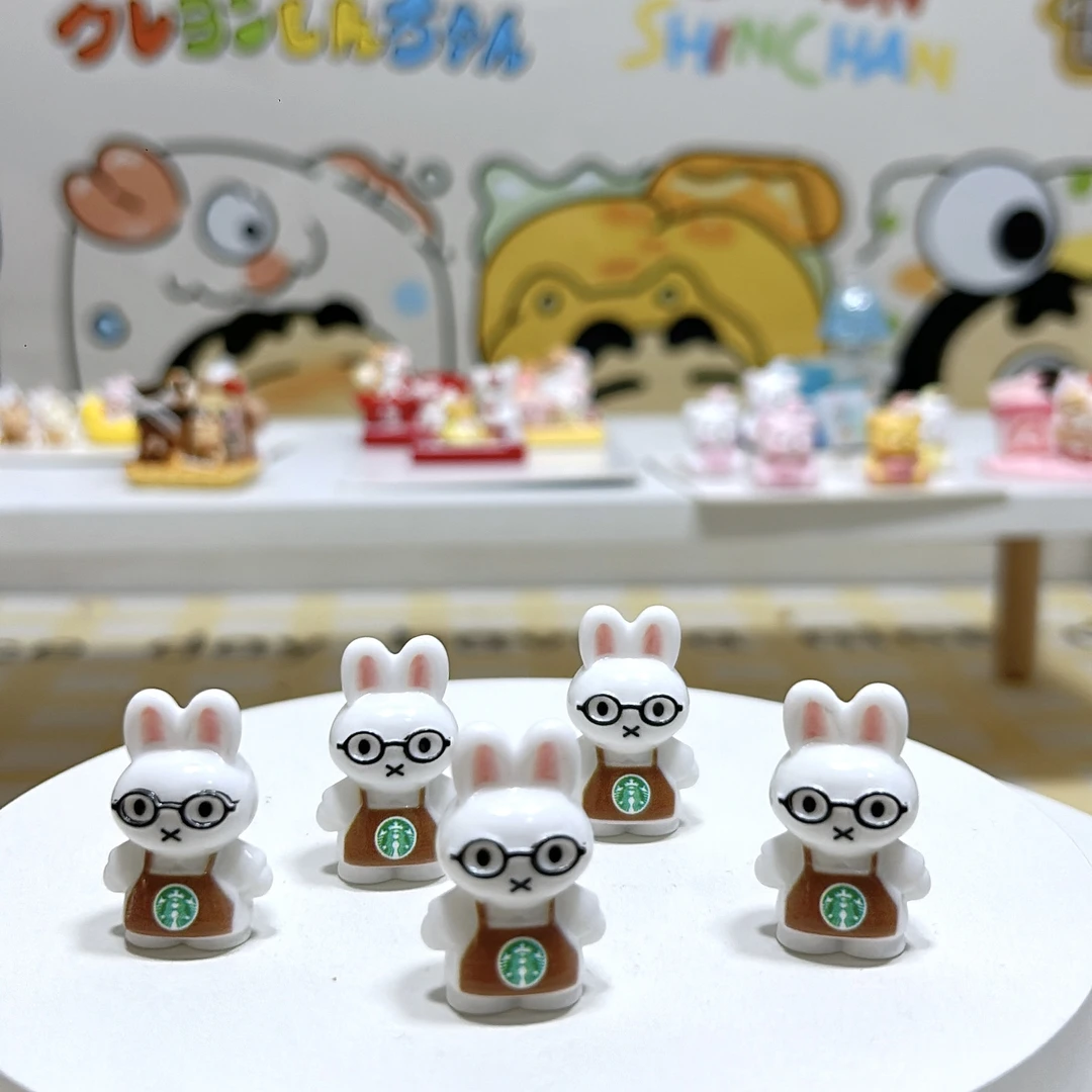 【师姐毒家定制】立体咖啡师米菲兔（亮面）树脂手工diy饰品配件
