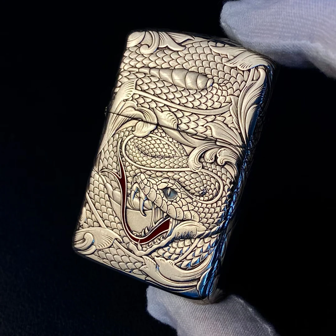 ZORRO佐罗二代腰缠万贯乙巳蛇年山舞银蛇送福盔甲白铜高工浮雕