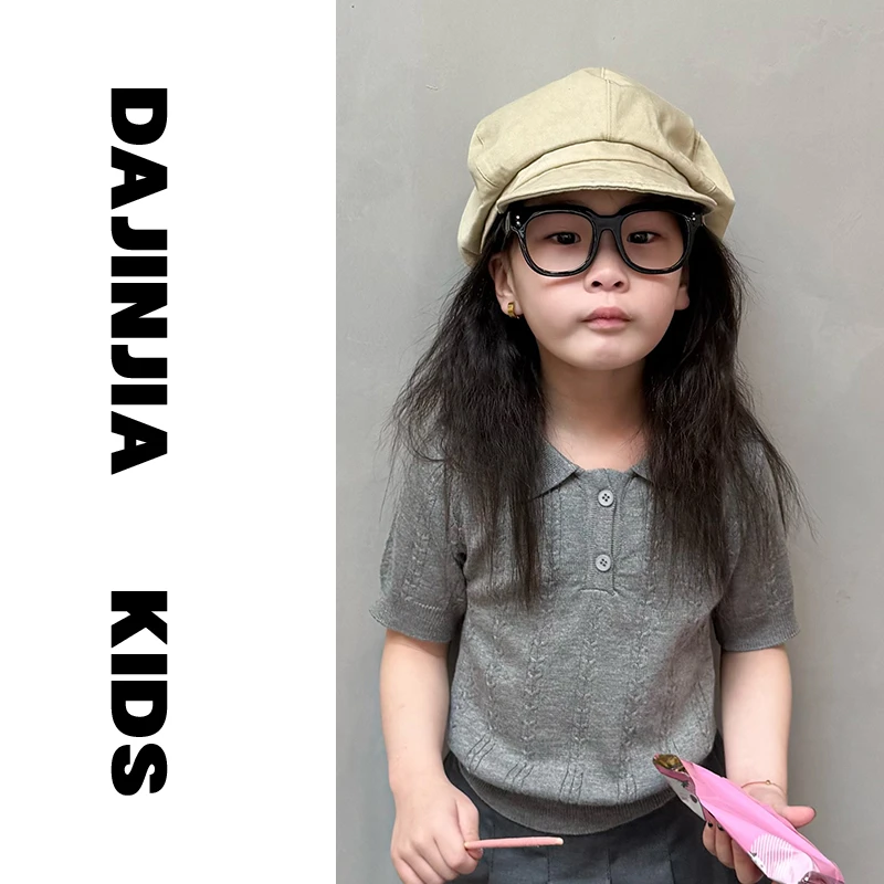 大金定制新款轻奢系列的冷灰色polo领细支棉纱线针织巨舒服上衣