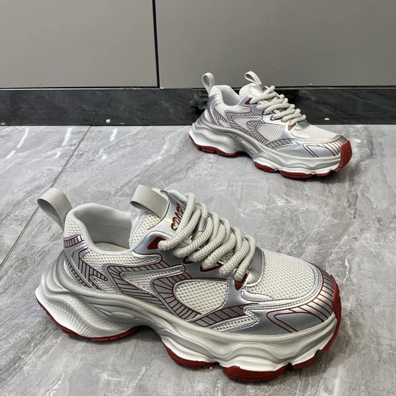 2025夏季新款时尚休闲厚底男鞋舒适轻便韩版简约透气低帮百搭男鞋