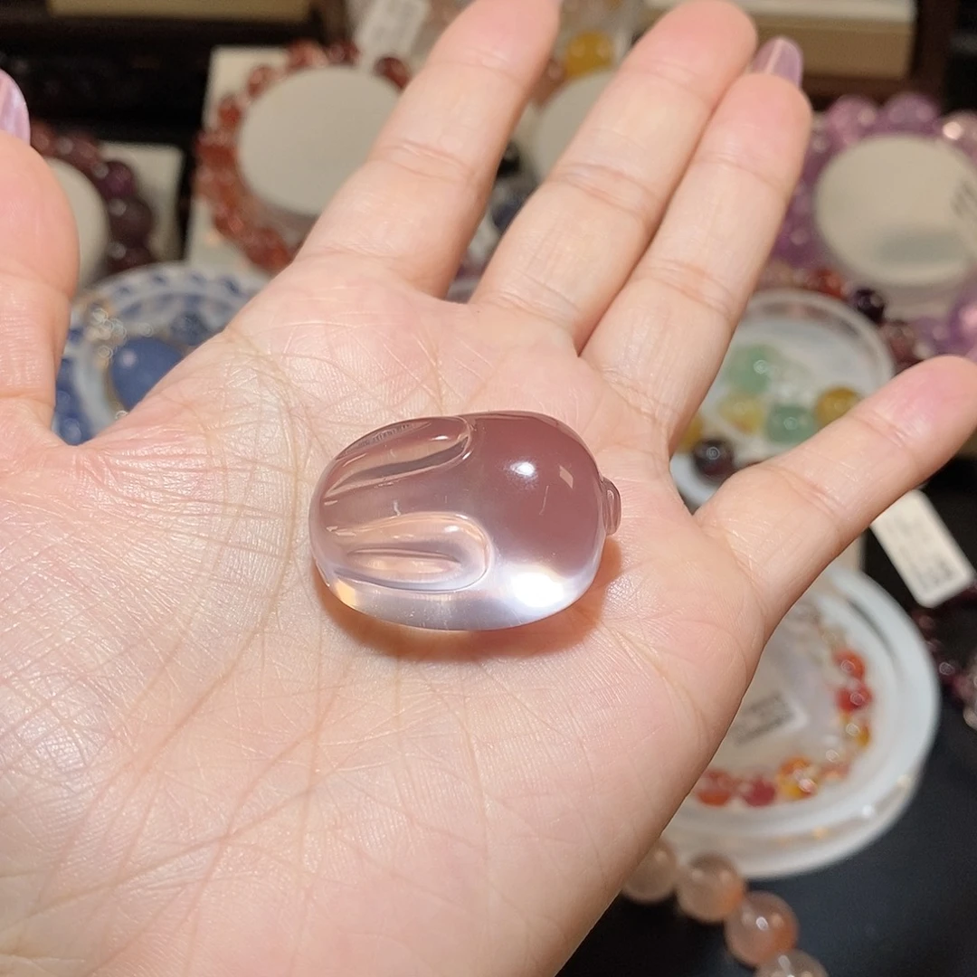 水晶手链未镶嵌✨*茗粉水晶