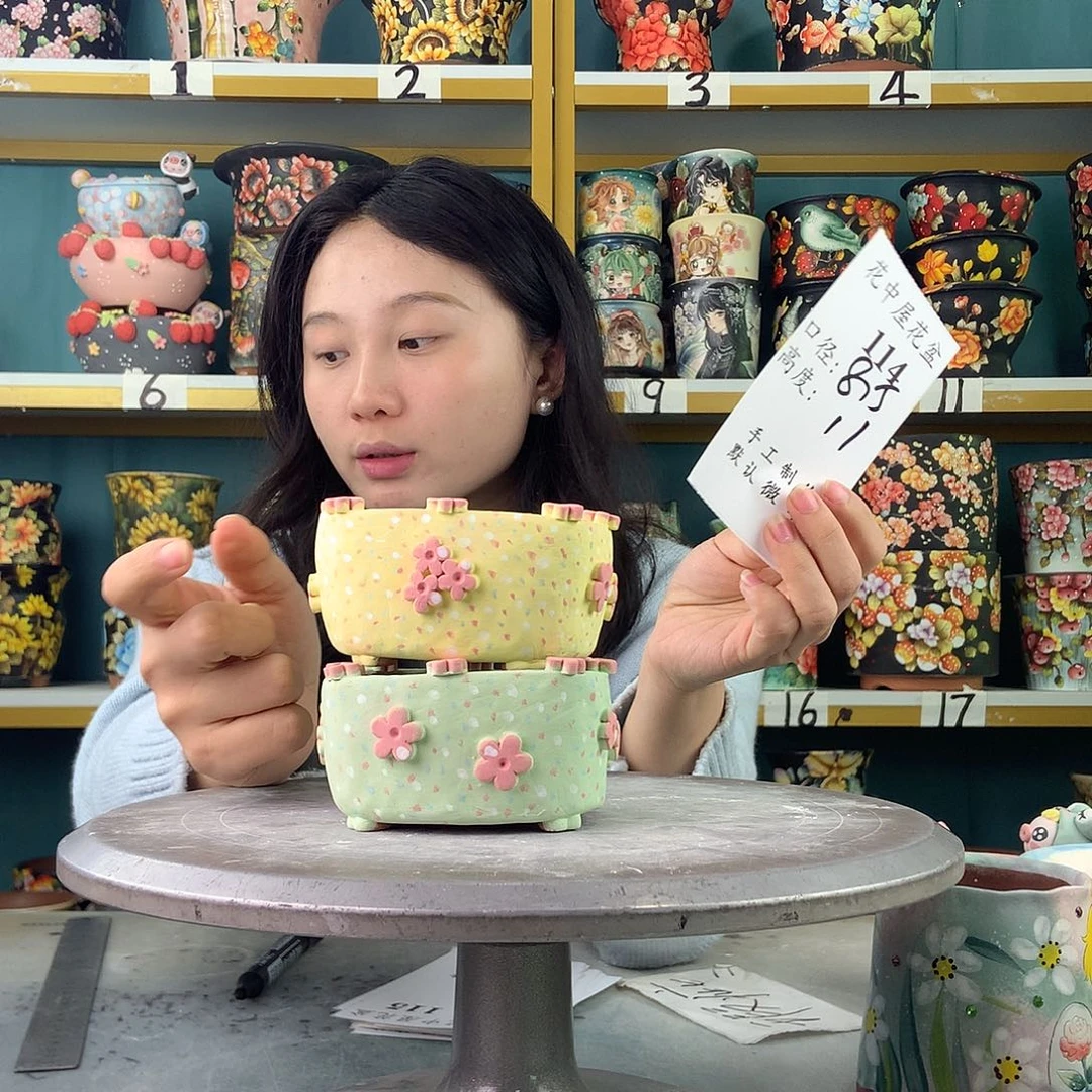 陶景德镇手工花盆114