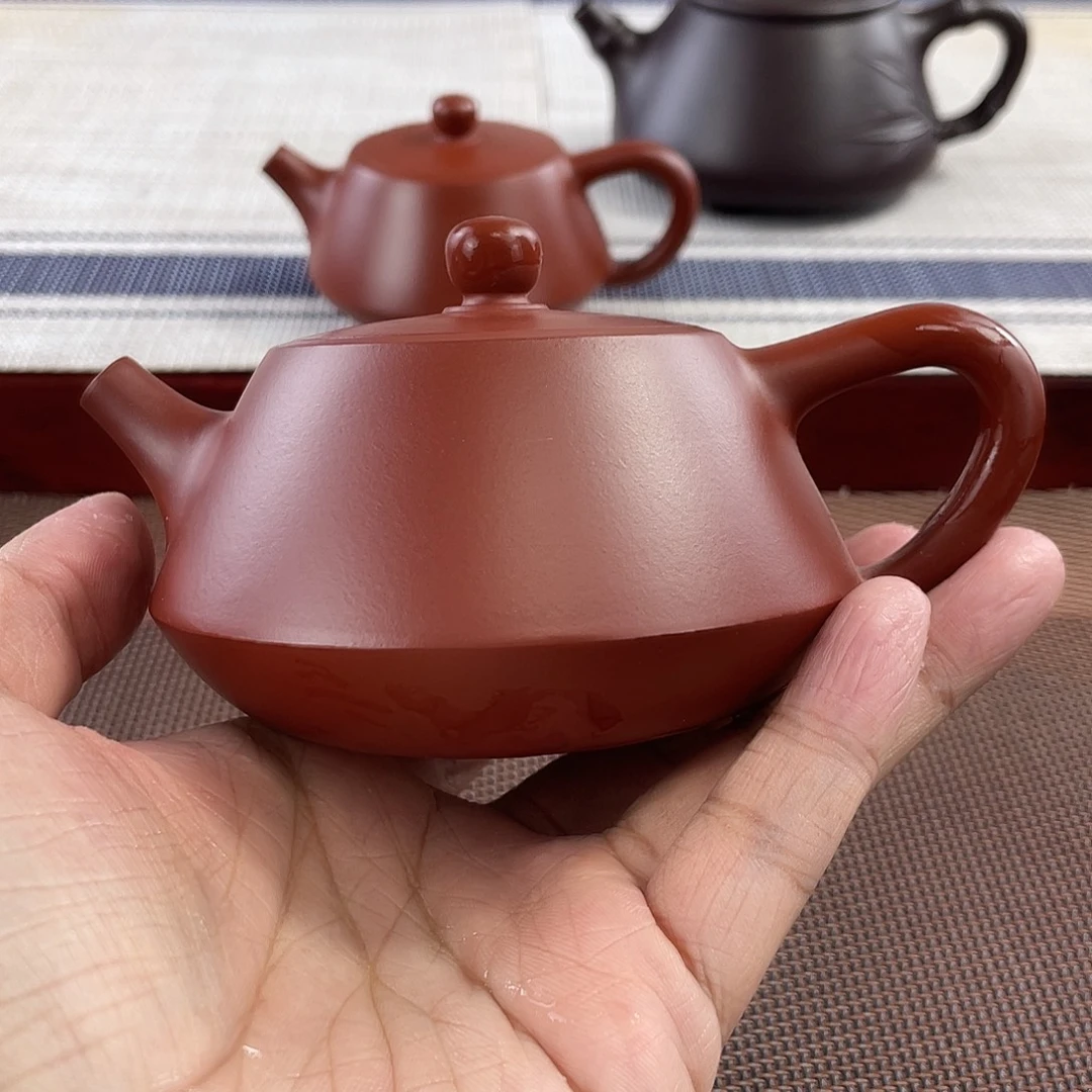 壶紫砂原矿朱泥柱瓢器型