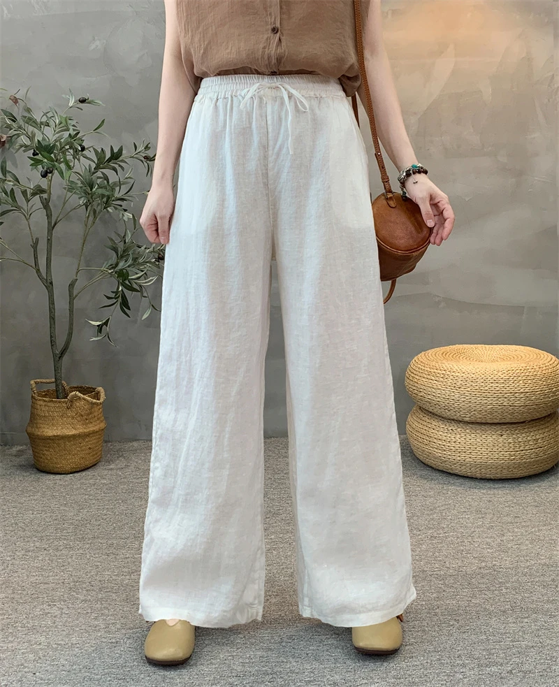 箫箫  原创亚麻直筒裤显瘦【6681款】