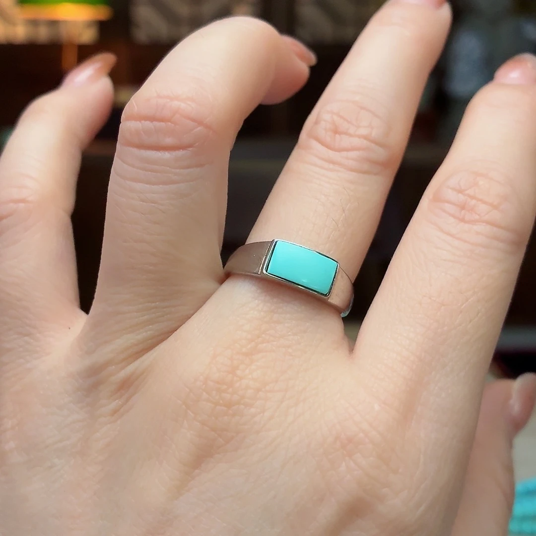 银S925镶嵌绿松石珠宝奇石