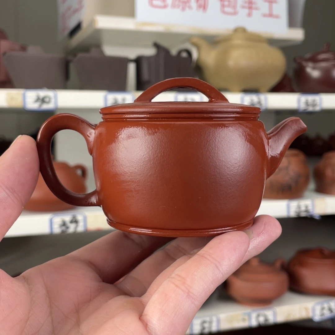 茶壶紫砂小煤窑朱泥半手130毫升