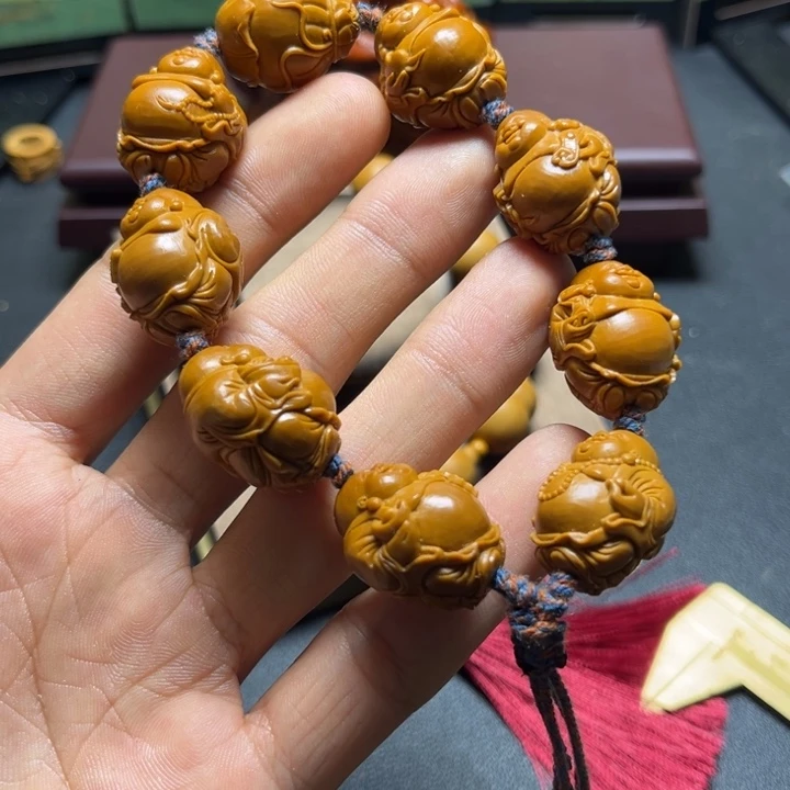 手串/手链橄榄核橄榄核雕八大弥勒