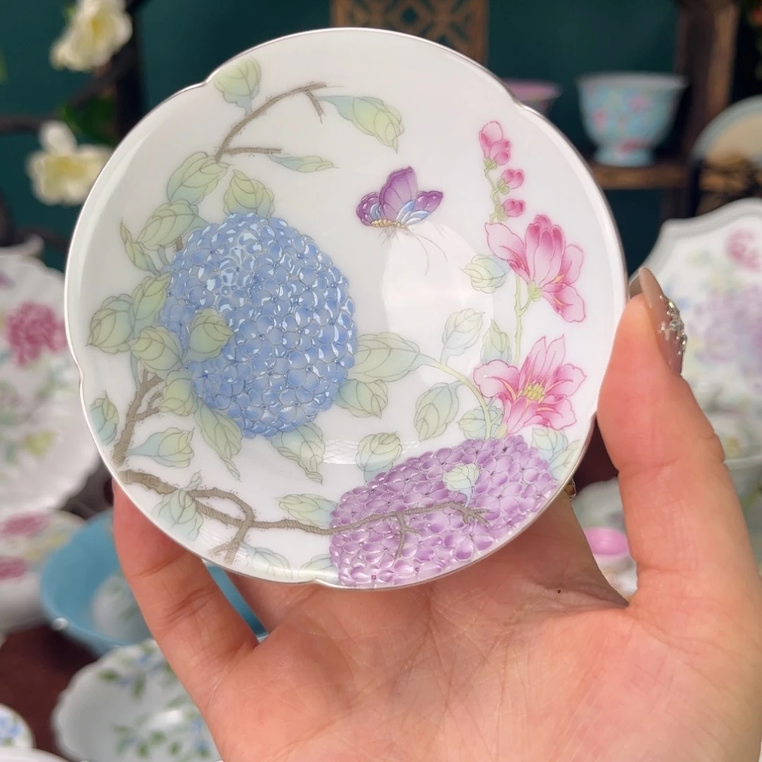 摆件陶景德镇陶瓷手绘茶杯