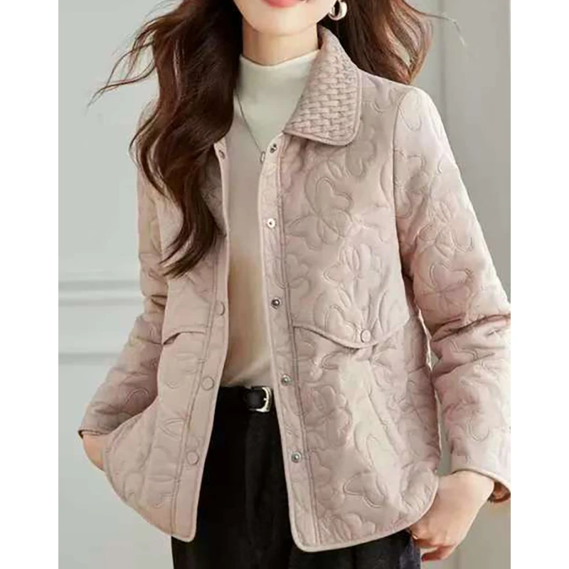 2025春季新款新中式休闲百搭气质时尚轻薄款棉服