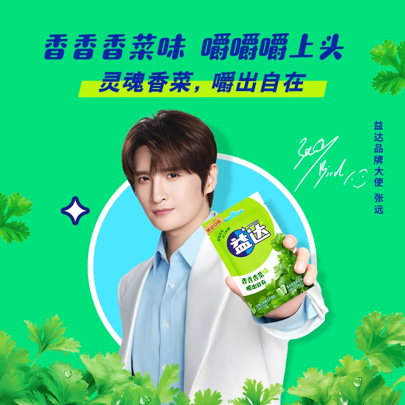 【张远同款】限定清新香菜味口香糖清新口气休闲办公室解馋糖果 kc