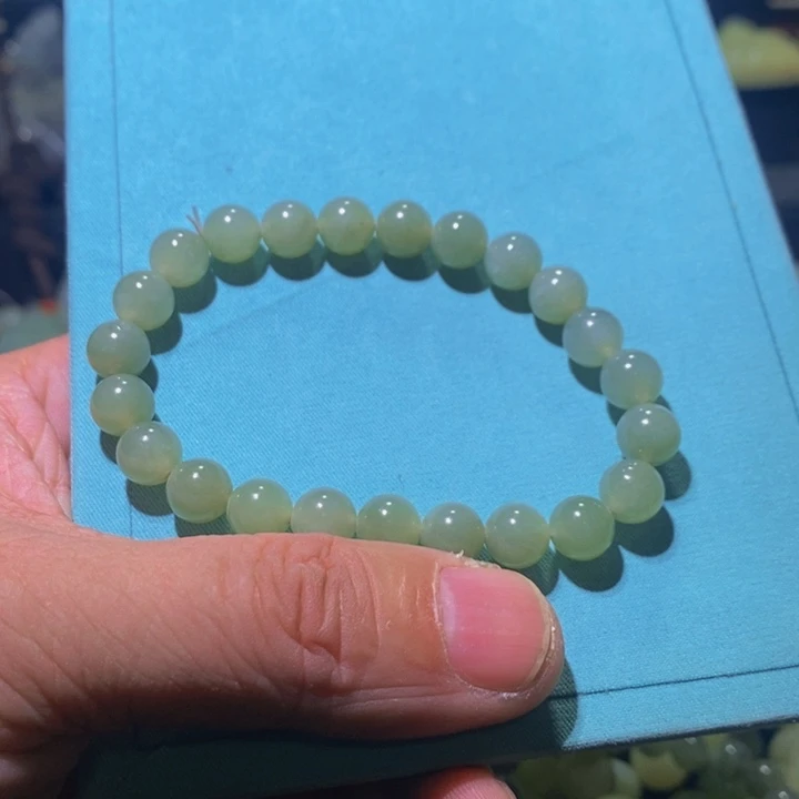 和田玉（青白玉）手链未镶嵌佳**A