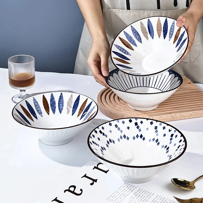 8英寸面碗家用陶瓷日式拉面碗斗笠碗汤碗高颜值泡面螺蛳粉碗