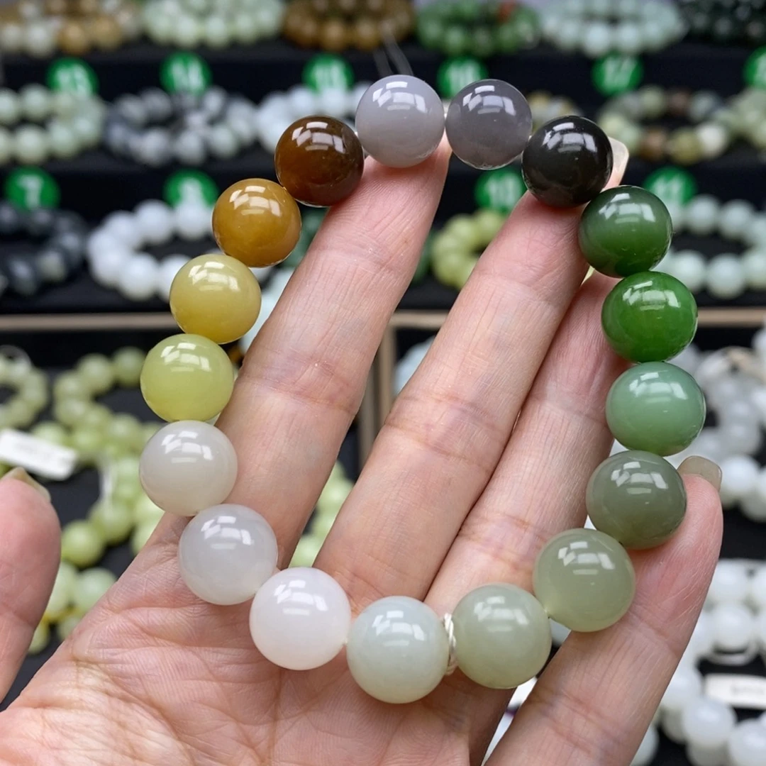 手链未镶嵌和田玉12m m