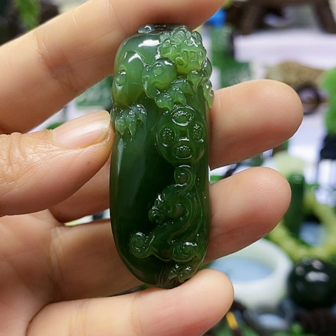 【闪购商品】未镶嵌和田玉（碧玉）挂件风****…