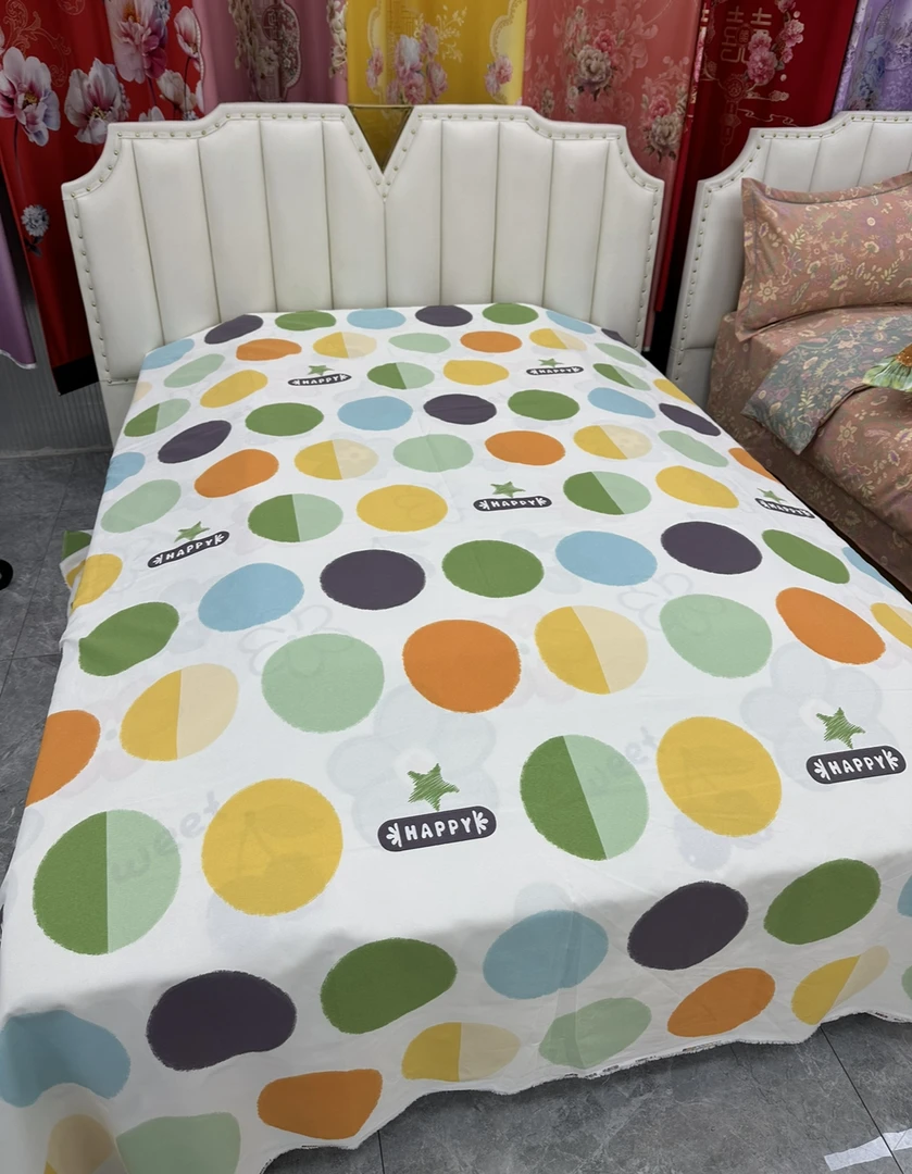 （波点）双人床单 尺寸2.5✖️2.4 ±5厘米 老粗布 加厚 四季款