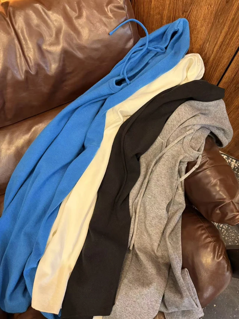 曹大媛【大版帽】洋气款极简百搭宽松遮肉款针织毛衣打底长袖网红