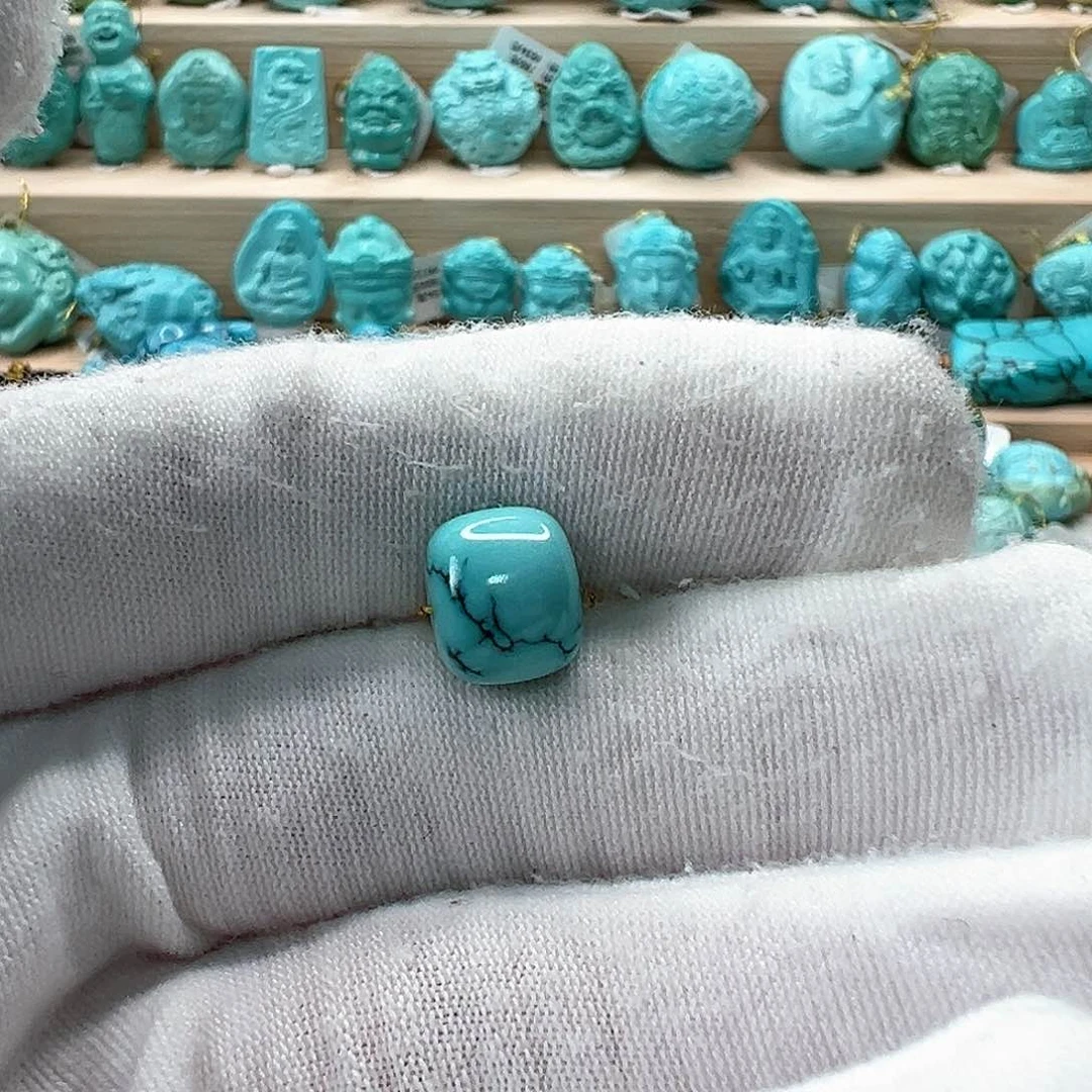 未镶嵌绿松石老型珠9.5mm
