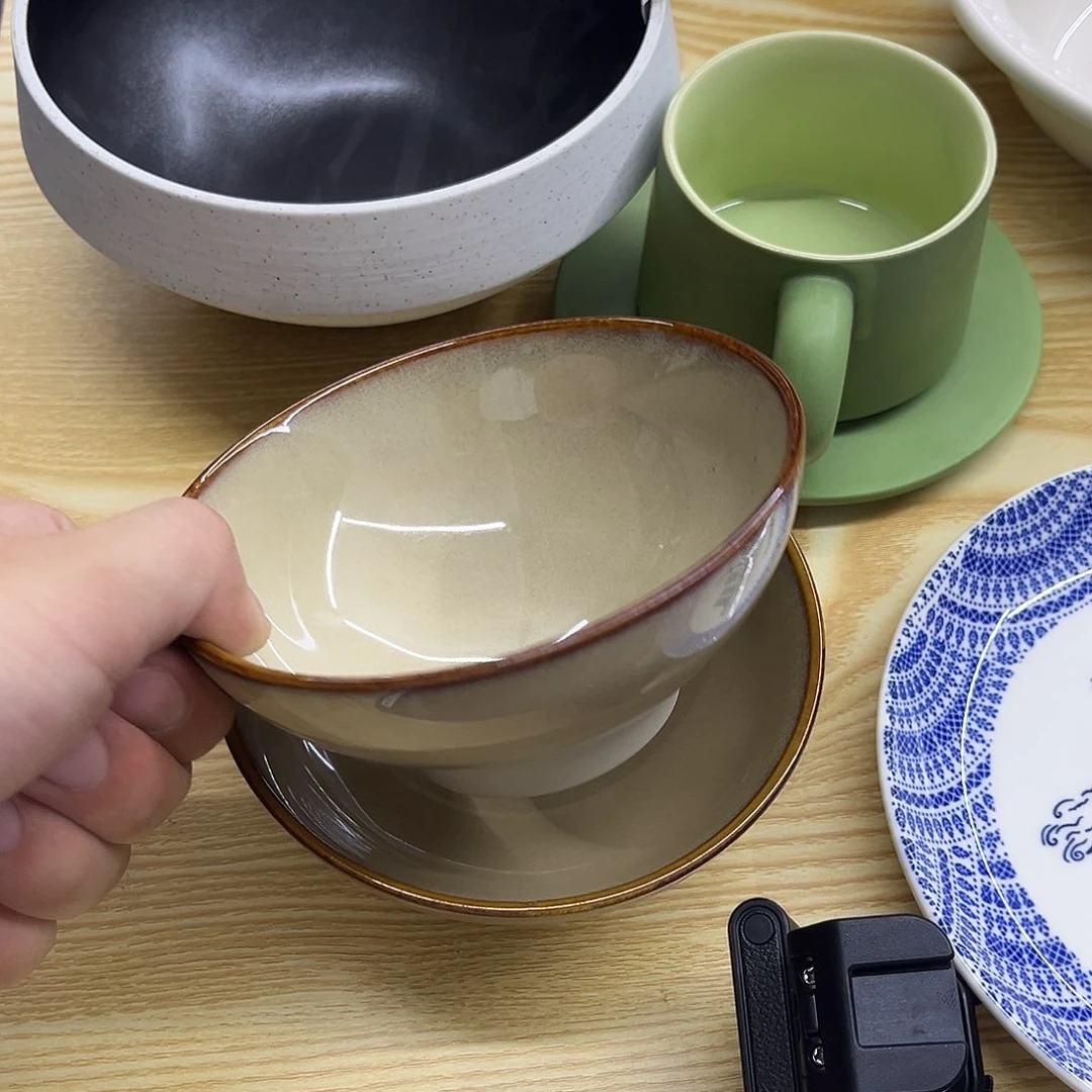 白瓷思域棕5寸米饭碗