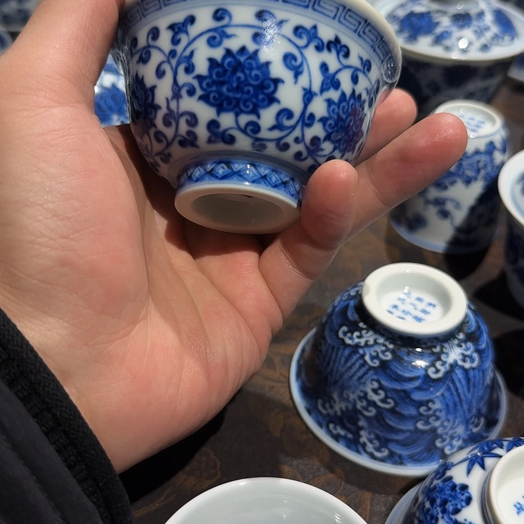 摆件陶景德镇高端茶器缠枝