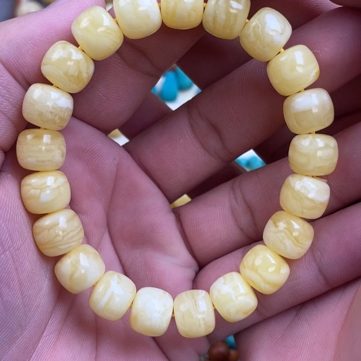 蜜蜡裸石未镶嵌真**喜