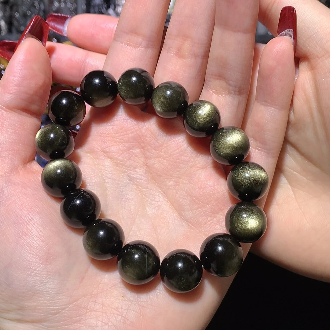 奶***丫黑曜岩未镶嵌手串
