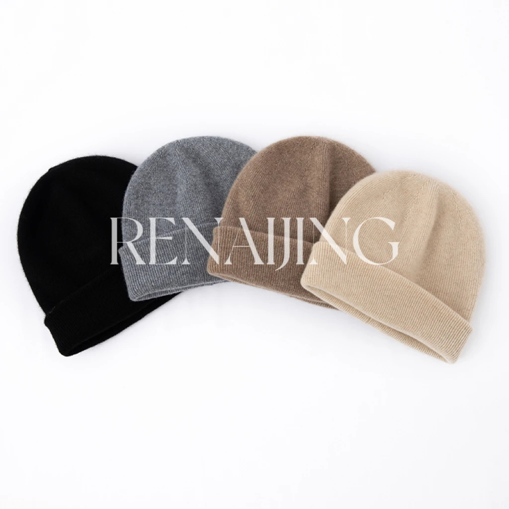 【双层抽条加厚帽子】纯山羊绒百搭男女通用时尚秋冬保暖