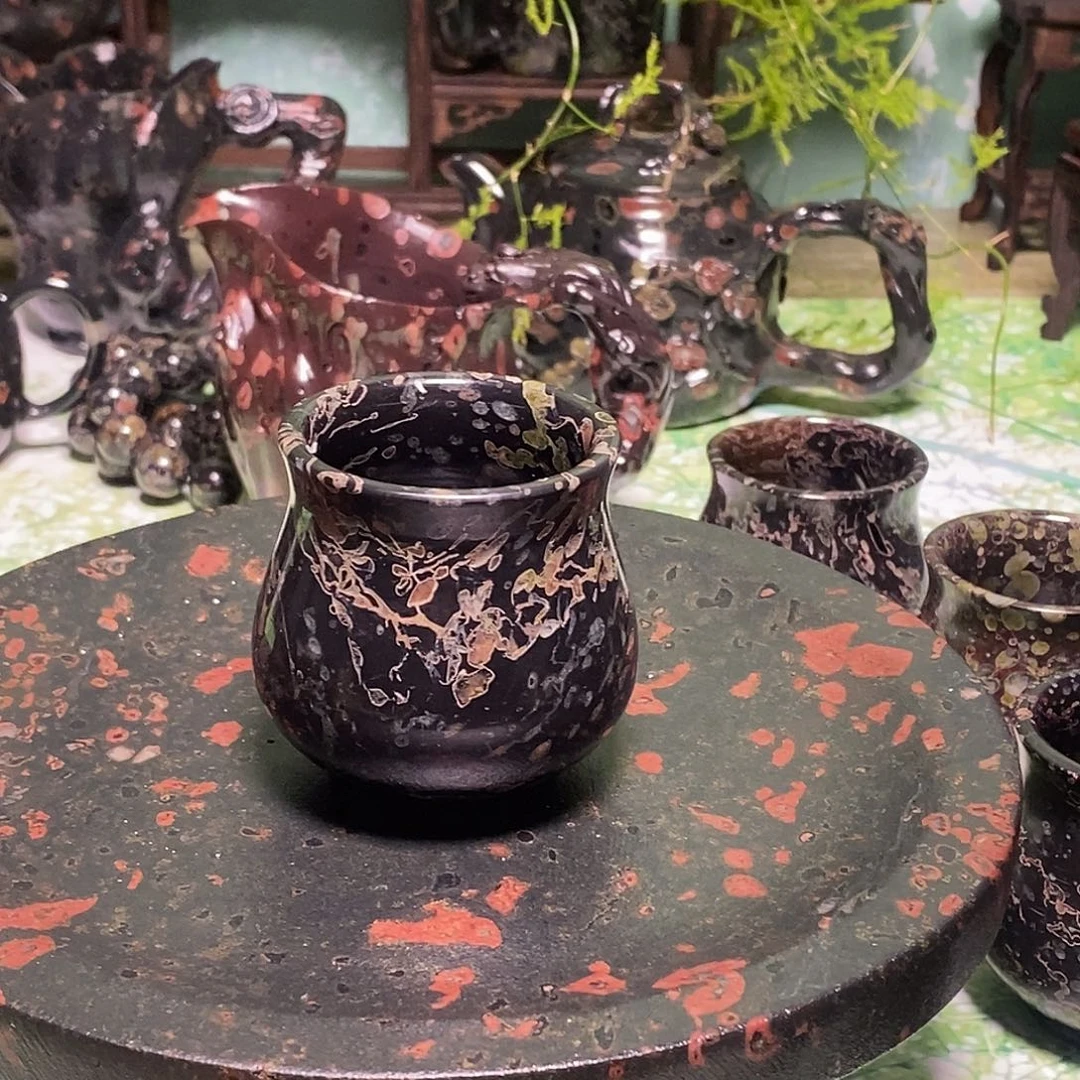 炸***君奢上奢茶壶茶杯摆件