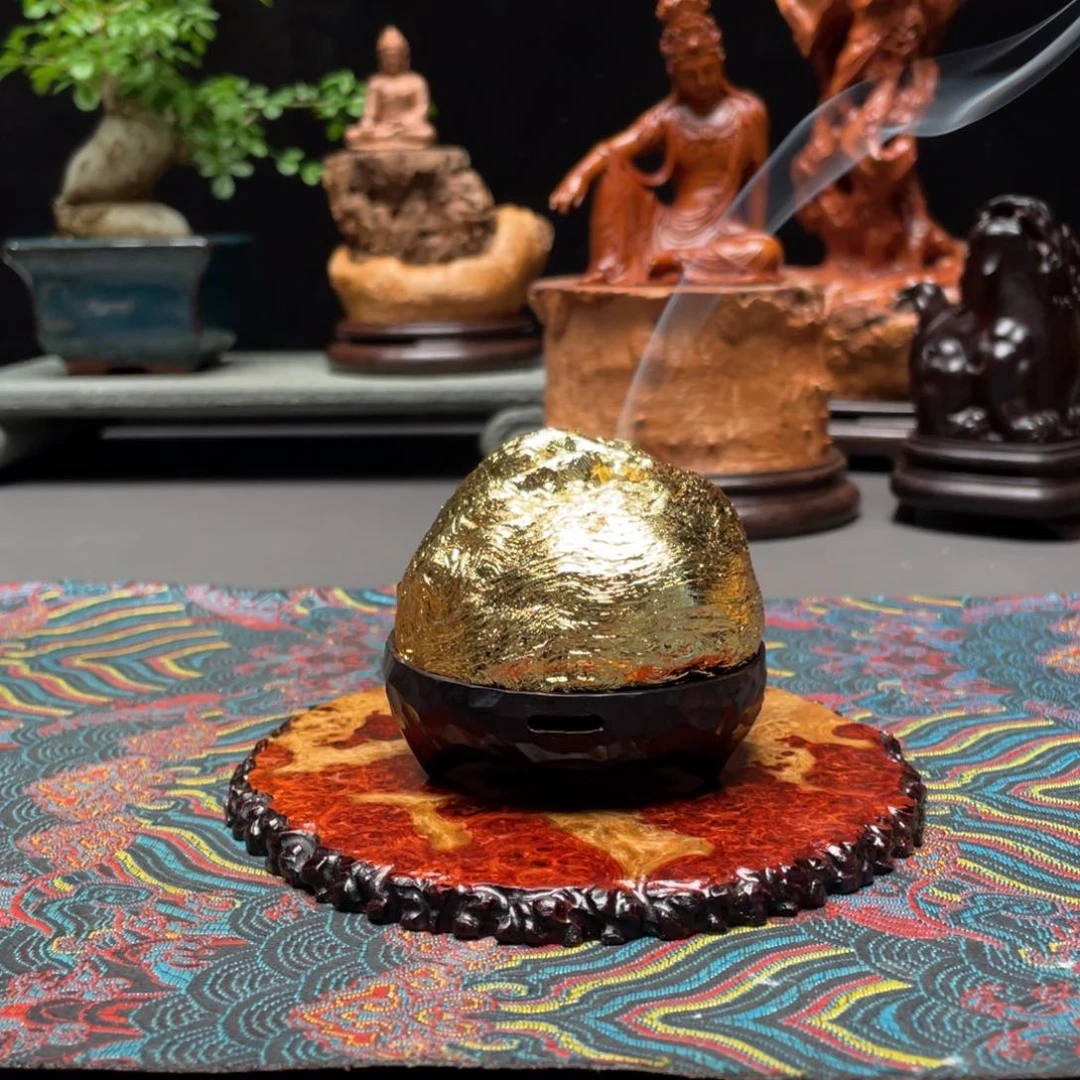 荔枝木伱****生荔枝木香炉+底座