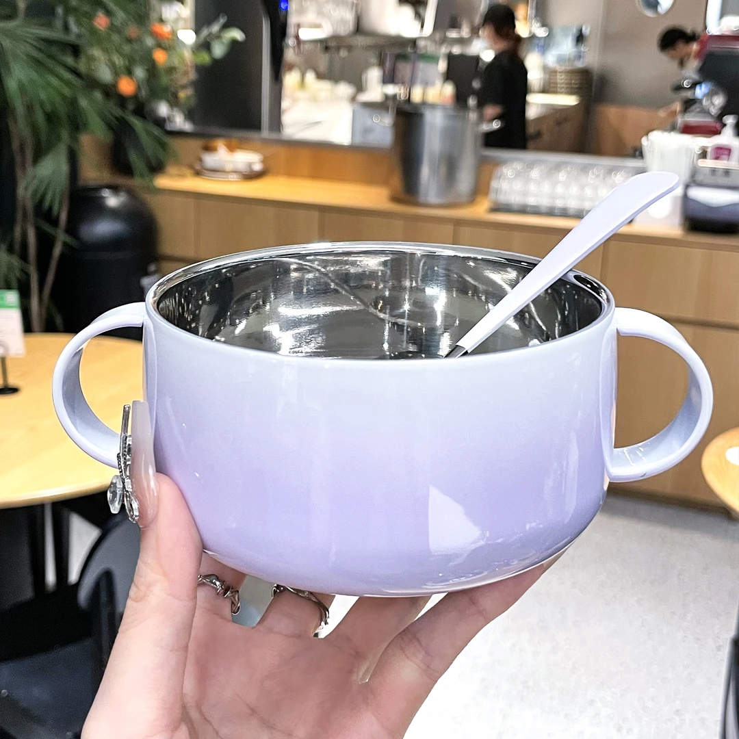 【老板娘自用多巴胺款】不锈钢儿童碗双耳辅食碗宝宝吃饭专用碗具
