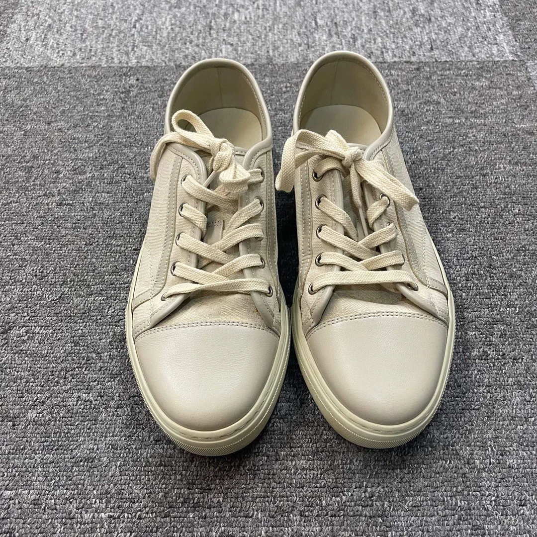 95新 GUCCI/古驰 暗纹logo满印休闲板鞋/6.5码/DY216492